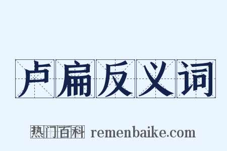 卢扁反义词是什么意思的图片